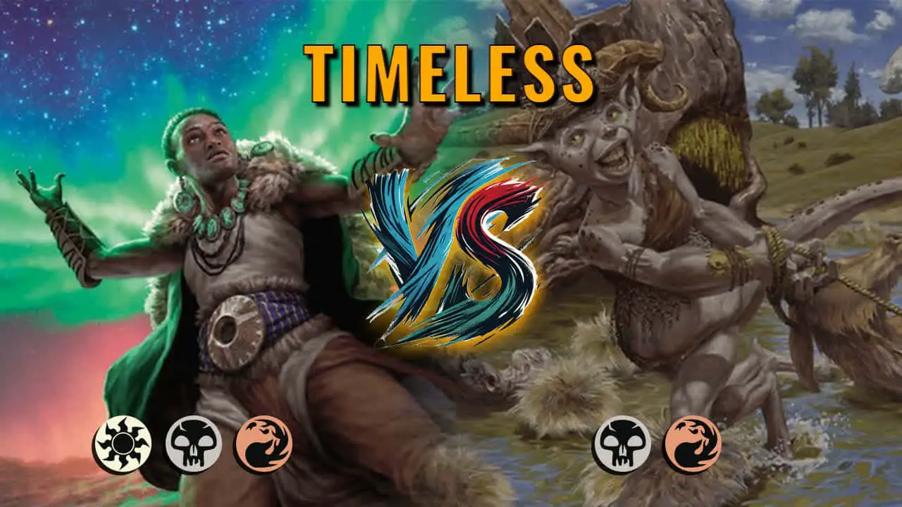 Watch MTG Arena Timeless Video - Mardu Aggro by luvemil VS Rakdos Midrange by qtarou - 25c779