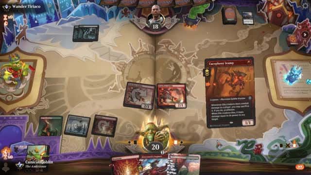 Watch MTG Arena Video Replay - Gruul Aggro by CunicoliGoblin VS Mono Black Control by Wander Tiriaco - Standard Traditional Ranked