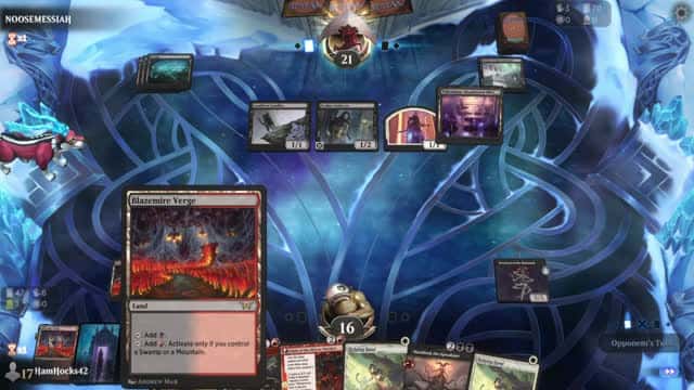 Watch MTG Arena Video Replay - 4 Color Midrange by HamHocks42 VS Mono Black Midrange by NOOSEMESSIAH - Explorer Play