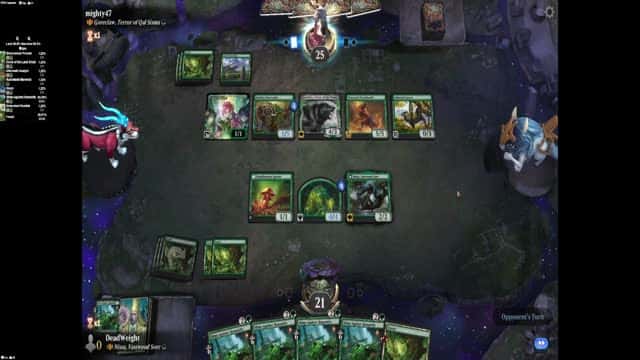 Watch MTG Arena Video Replay - Nissa, Vastwood Seer by DeadWeight VS Goreclaw, Terror of Qal Sisma by mighty47 - MWM Brawl Builder