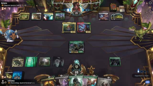 Watch MTG Arena Video Replay - Chatterfang, Squirrel General by saitama VS Emperor Apatzec Intli IV by Hybris - Historic Brawl