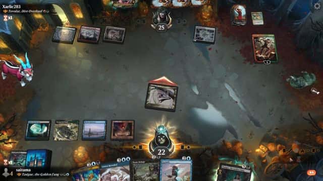 Watch MTG Arena Video Replay - Tasigur, the Golden Fang by saitama VS Tovolar, Dire Overlord by Xarlic283 - Historic Brawl