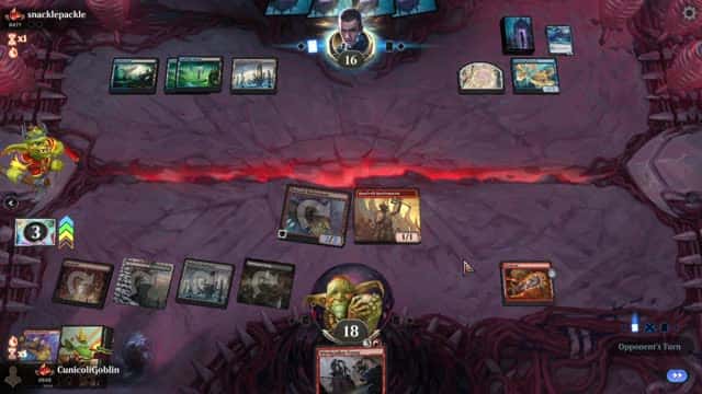 Watch MTG Arena Video Replay - Gruul Aggro by CunicoliGoblin VS Dimir Midrange by snacklepackle - Standard Traditional Ranked