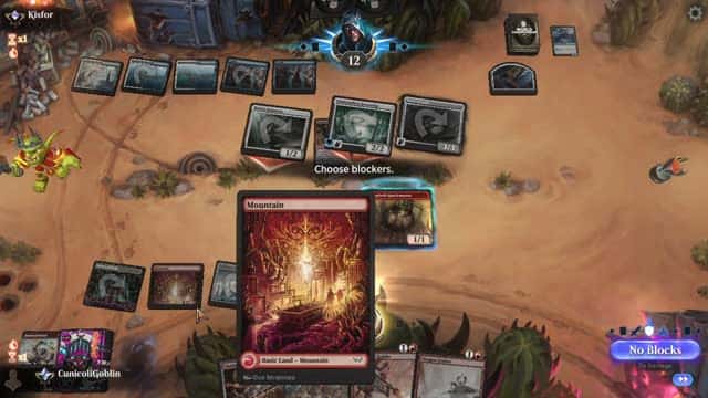 Watch MTG Arena Video Replay - Mono Red Aggro by CunicoliGoblin VS Azorius Aggro by Kisfor - Standard Traditional Ranked