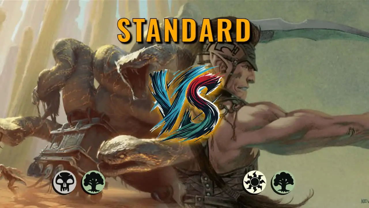 Watch MTG Arena Standard Video - Golgari Aggro by GBThundaII VS Selesnya Midrange by Diana Darkheart - 8f0211