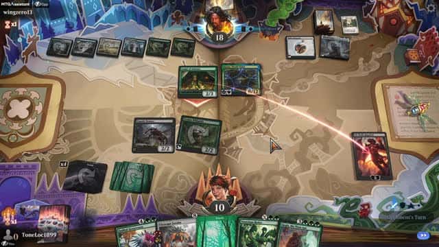 Watch MTG Arena Video Replay - Golgari Midrange by ToneLoc1899 VS Bant Midrange by wingzero13 - Chromatic Cube Draft