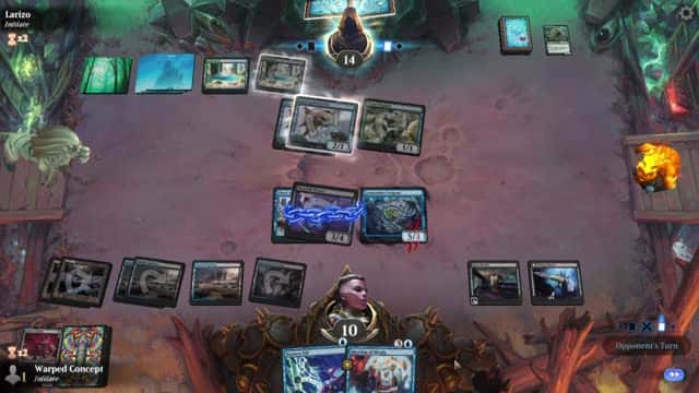 Watch MTG Arena Video Replay - Dimir Midrange by Warped Concept VS Simic Midrange by Larizo - MWM Standard Pauper