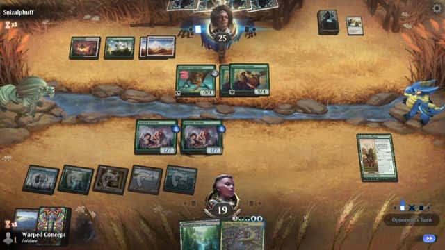 Watch MTG Arena Video Replay - Simic Midrange by Warped Concept VS Selesnya Control by Snizalphuff - Standard Play