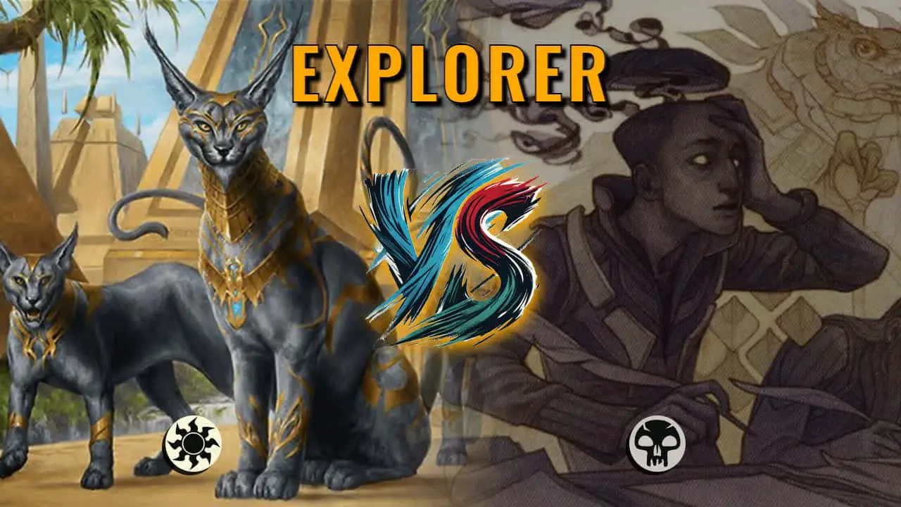 Watch MTG Arena Explorer Video - Mono White Aggro by Khat VS Mono Black Control by Vayu - fb9e84