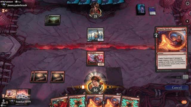 Watch MTG Arena Video Replay - Mono Red Aggro by ToneLoc1899 VS Orzhov Midrange by jimmypaintbrush - Standard Ranked