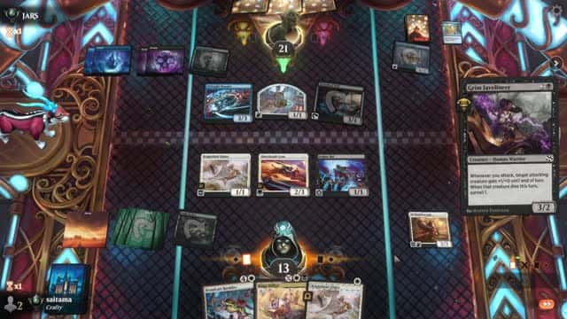 Watch MTG Arena Video Replay - Abzan Aggro by saitama VS Dimir Midrange by JARS - Premier Draft Ranked