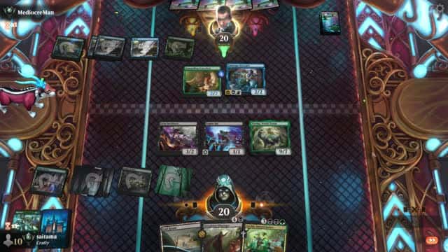 Watch MTG Arena Video Replay - Golgari Aggro by saitama VS Simic Aggro by MediocreMan - Premier Draft Ranked