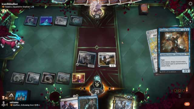 Watch MTG Arena Video Replay - Raffine, Scheming Seer by saitama VS Tamiyo, Inquisitive Student by 3cardblindbot - Historic Brawl