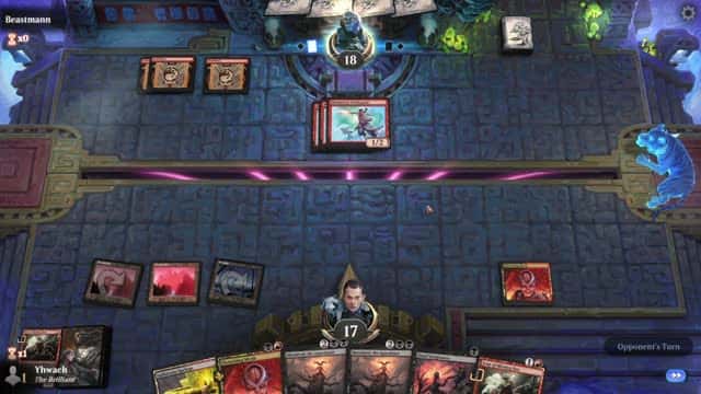 Watch MTG Arena Video Replay - Rakdos Midrange by Yhwach VS Mono Red Aggro by Beastmann - Standard Event