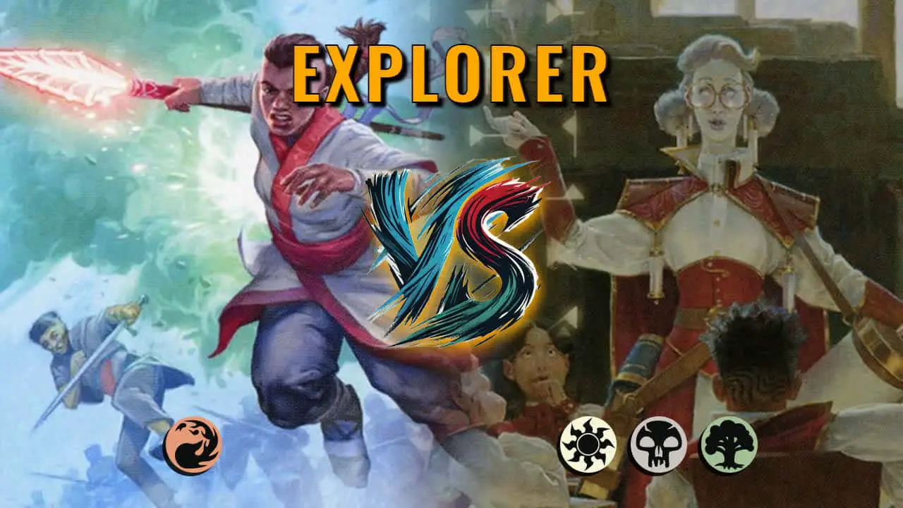 Watch MTG Arena Explorer Video - Mono Red Aggro by Khat VS Abzan Midrange by WizardTV - 212297