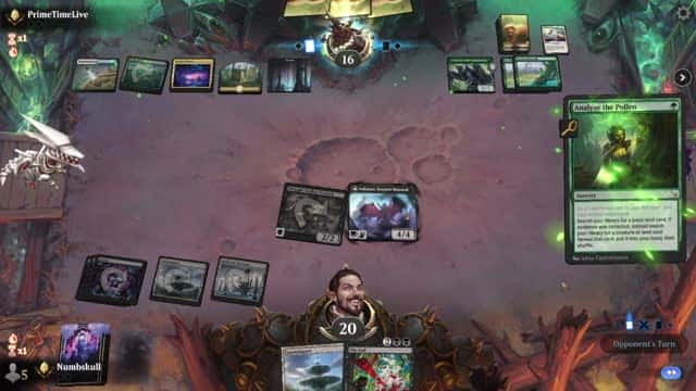 Watch MTG Arena Video Replay - Mono Black Midrange by Numbskull VS WUBG Midrange by PrimeTimeLive - Standard Traditional Ranked