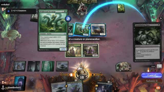 Watch MTG Arena Video Replay - Golgari Midrange by HamHocks42 VS Selesnya Aggro by erskabyl - Standard Play