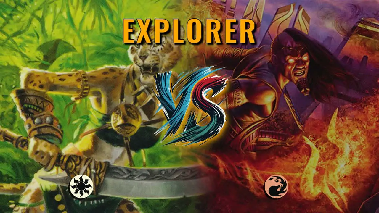 Watch MTG Arena Explorer Video - Mono White Aggro by Khat VS Mono Red Aggro by Larry - 31b872