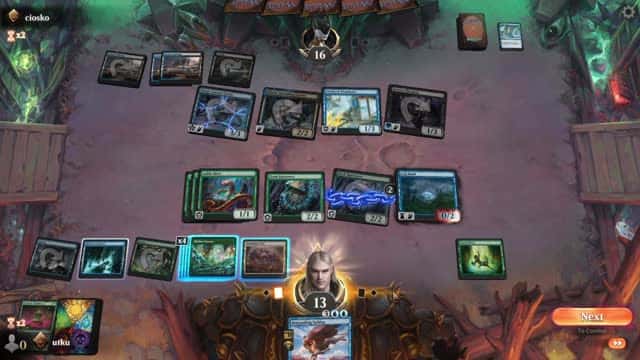 Watch MTG Arena Video Replay - Simic Midrange by utku VS Dimir Aggro by ciosko - Standard Ranked