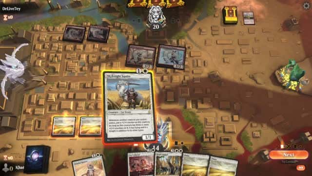 Watch MTG Arena Video Replay - Mono White Aggro by Khat VS Mono Red Aggro by DrLive7ey - Explorer Event