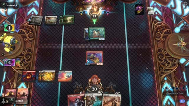 Watch MTG Arena Video Replay - Boros Midrange by Miffed VS Selesnya Midrange by eskenick - Premier Draft Ranked