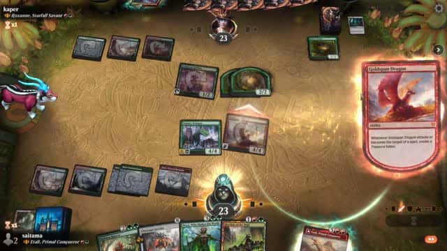 Watch MTG Arena Video Replay - Etali, Primal Conqueror by saitama VS Roxanne, Starfall Savant by kaper - Historic Brawl