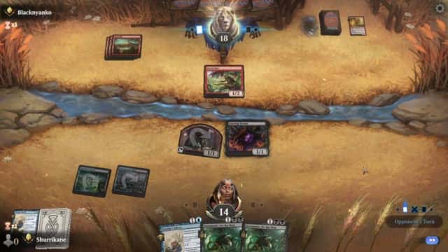 Watch MTG Arena Video Replay - Dimir Aggro by Shurrikane VS Mono Red Aggro by Blacknyanko - Standard Ranked