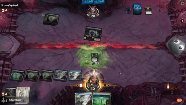 Watch MTG Arena Video Replay - Dimir Aggro by Shurrikane VS Mono Black Aggro by ScrewySquirrel - Standard Play