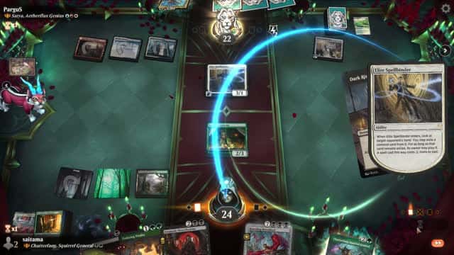 Watch MTG Arena Video Replay - Chatterfang, Squirrel General by saitama VS Satya, Aetherflux Genius by ParguS - Historic Brawl