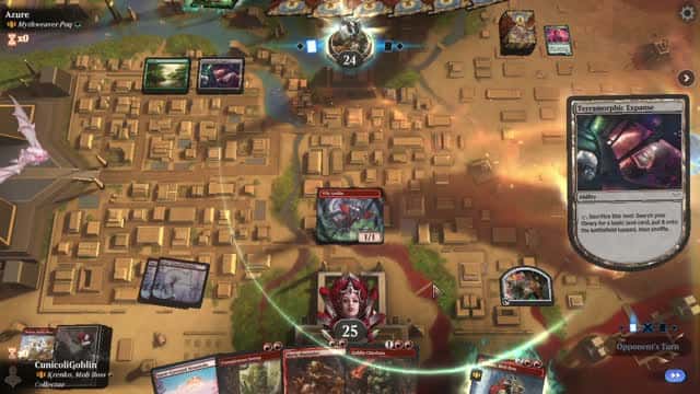 Watch MTG Arena Video Replay - Krenko, Mob Boss by CunicoliGoblin VS Mythweaver Poq by Azure - Historic Brawl