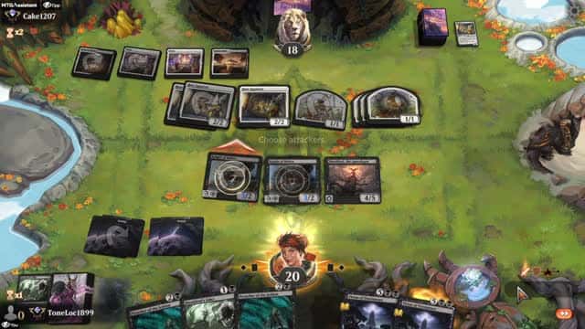 Watch MTG Arena Video Replay - Mono Black Midrange by ToneLoc1899 VS Orzhov Aggro by Cake1207 - Standard Ranked