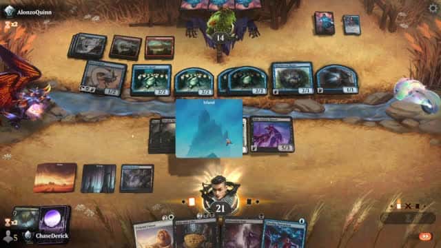 Watch MTG Arena Video Replay - Esper Midrange by ChaseDerick VS Izzet Midrange by AlonzoQuinn - Premier Draft Ranked