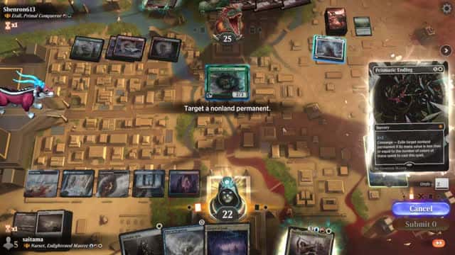 Watch MTG Arena Video Replay - Narset, Enlightened Master by saitama VS Etali, Primal Conqueror by Shenron613 - Historic Brawl