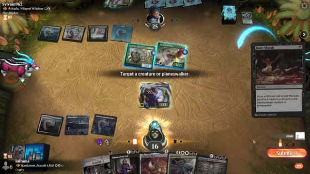 Watch MTG Arena Video Replay - Hashaton, Scarab's Fist by saitama VS A-Nadu, Winged Wisdom by Sylvain962 - Historic Brawl