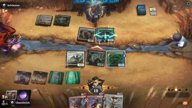 Watch MTG Arena Video Replay - Naya Midrange by ChaseDerick VS Selesnya Midrange by kelvinzero - Premier Draft Ranked