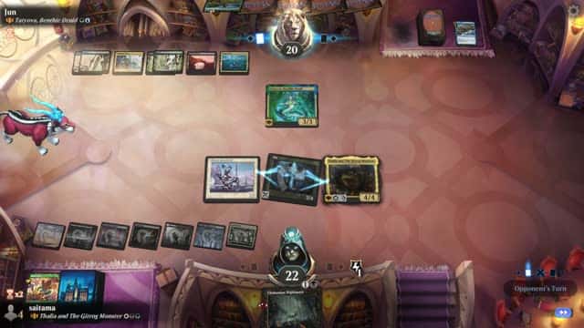 Watch MTG Arena Video Replay - Thalia and The Gitrog Monster by saitama VS Tatyova, Benthic Druid by Jun - Historic Brawl