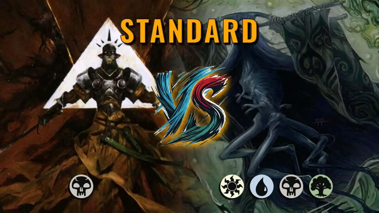 Watch MTG Arena Standard Video - Mono Black Midrange by Numbskull VS WUBG Midrange by PrimeTimeLive - 23c91a