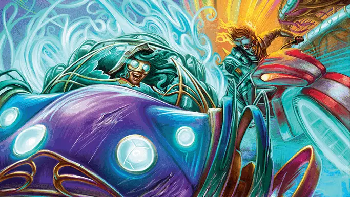 Discover powerful Aetherdrift spoilers for Magic: The Gathering! Dive into our review of top cards like Brightglass Gearhulk and Sab-Sunen for Standard play.