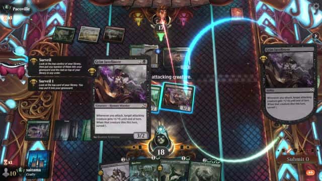 Watch MTG Arena Video Replay - Golgari Aggro by saitama VS Naya Aggro by Pacoville - Premier Draft Ranked