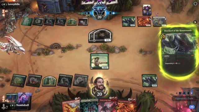 Watch MTG Arena Video Replay - Gruul Midrange by Numbskull VS 5 Color Midrange by Lovephilic - Standard Traditional Ranked