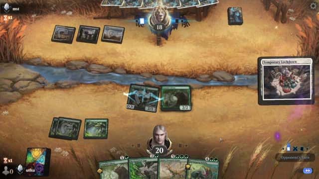 Watch MTG Arena Video Replay - Mono Green Midrange by utku VS Orzhov Midrange by mst - Standard Ranked