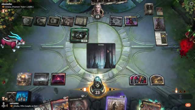 Watch MTG Arena Video Replay - Alesha, Who Laughs at Fate by saitama VS Atraxa, Praetors' Voice by Abxinthe - Historic Brawl