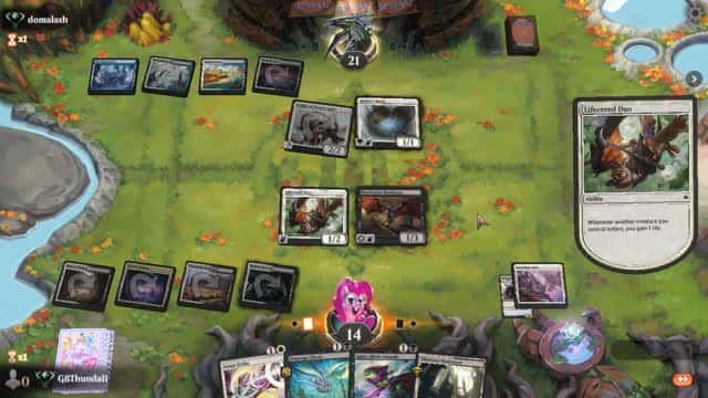 Watch MTG Arena Video Replay - Orzhov Aggro by GBThundaII VS Azorius Aggro by domalash - Standard Ranked