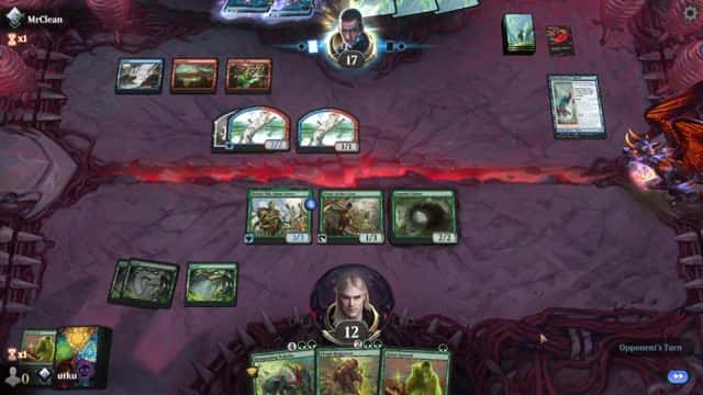 Watch MTG Arena Video Replay - Mono Green Midrange by utku VS Izzet Aggro by MrClean - Standard Ranked