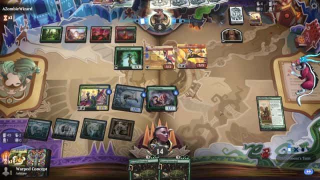 Watch MTG Arena Video Replay - Simic Midrange by Warped Concept VS Gruul Aggro by AZombieWizard - Standard Play