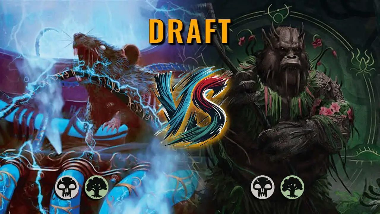 Watch MTG Arena Draft Video - Golgari Aggro by Miffed VS Golgari Midrange by Hellsfury01 - c5b3c1