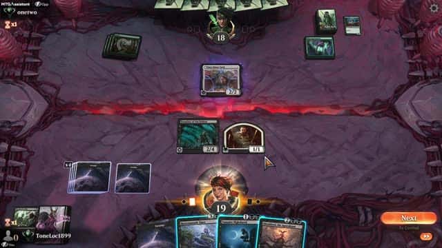 Watch MTG Arena Video Replay - Mono Black Midrange by ToneLoc1899 VS Mono Green Aggro by onetwo - Standard Ranked