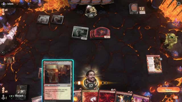 Watch MTG Arena Video Replay - Boros Aggro by Yhwach VS Boros Aggro by Adam - Explorer Traditional Ranked