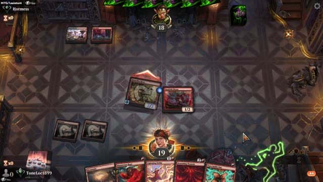 Watch MTG Arena Video Replay - Mono Red Aggro by ToneLoc1899 VS Jund Midrange by Hotmess - Standard Ranked