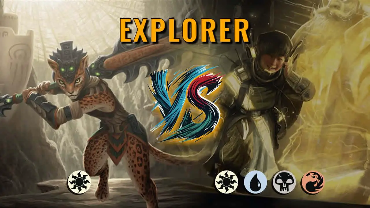 Watch MTG Arena Explorer Video - Mono White Aggro by Khat VS WUBR Midrange by argentonones - 7e4eec